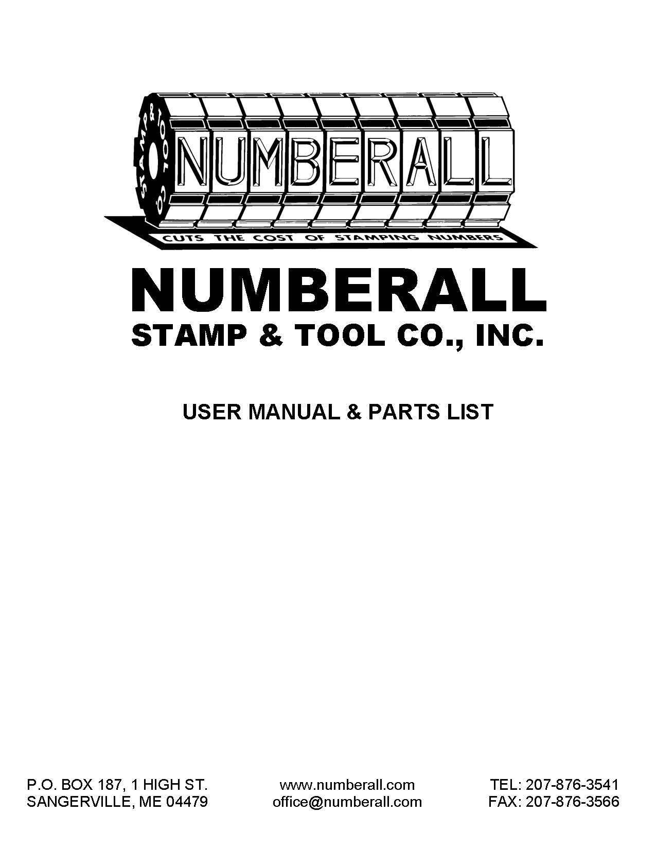 Numberall Services Manual